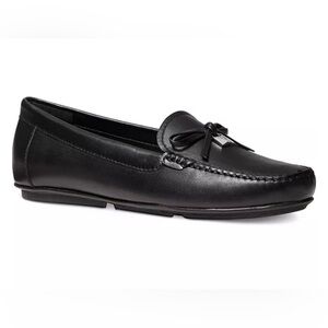 Michael Kors Black Leather Moccasin Loafers Sz 8.5
